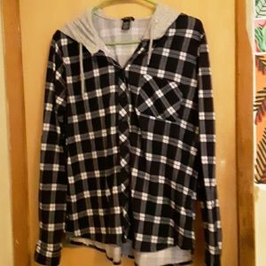 Flannel hoodie